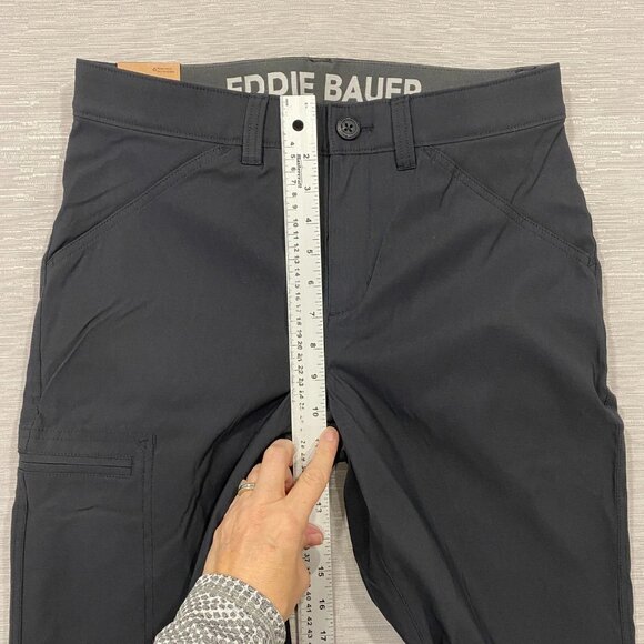 Eddie Bauer Fleece Lined Tech Pants Mens 30 x 32 Black Water Repellent Insulated - Picture 10 of 12